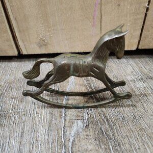 brass rocking horse